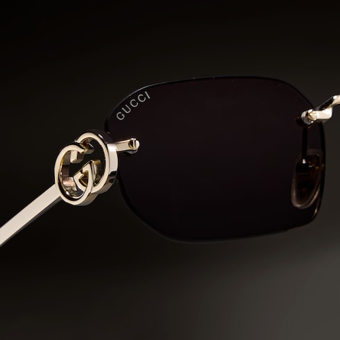 Rectangular-frame sunglasses