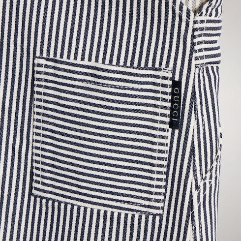 Robe pour enfant en denim à rayures