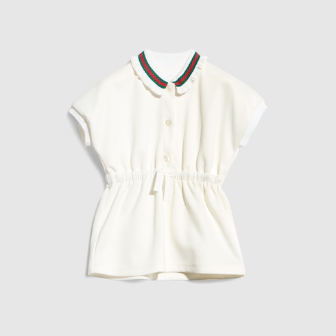 Baby jersey dress with Web in white | GUCCI® US