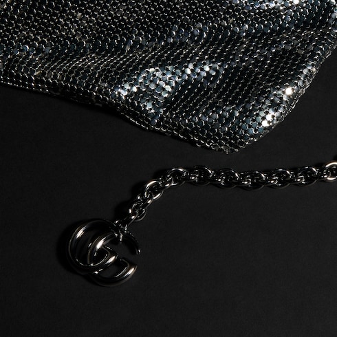 Borsa da sera metallizzata con charm
