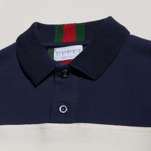 Kinder-Poloshirt aus Baumwolle mit Web