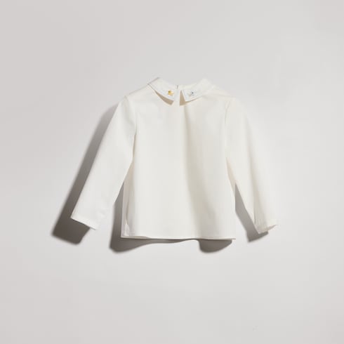 Camicia in cotone con ricamo