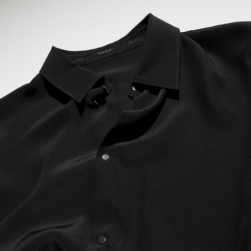 Camisa de crepé de China y seda