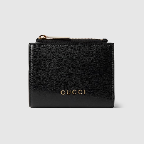 グッチ レタリング スモール ウォレット ・ブラックレザー | GUCCI公式