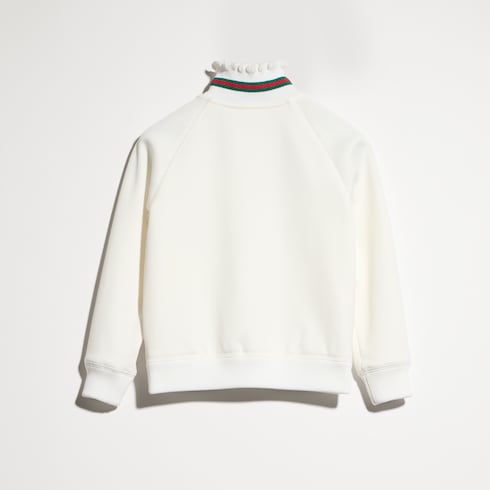 Giacca con zip bambino in jersey e nastro Web
