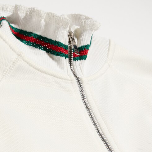 Chaqueta infantil de punto con cremallera y Web