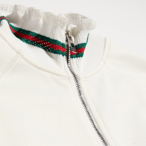 Giacca con zip bambino in jersey e nastro Web