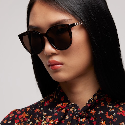 Low nose bridge fit round sunglasses