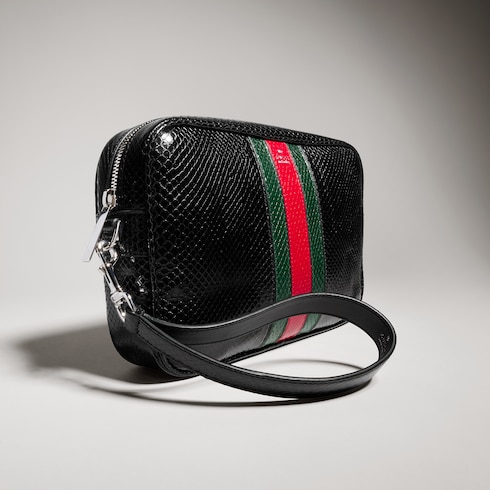 Web Trademark python small crossbody bag