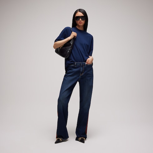 Cotton silk jersey T-shirt