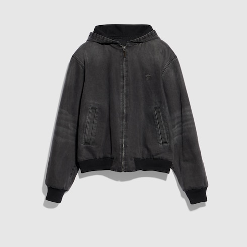 GUCCI リバーシブル コットンデニム ジップジャケット