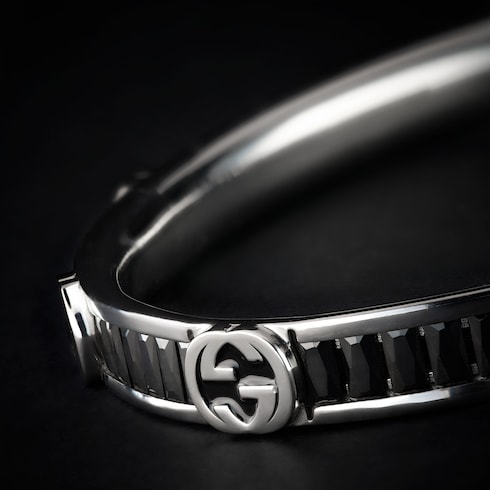 Bracelet jonc en cristal Gucci Interlocking