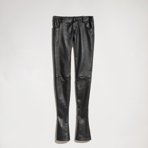 Stretch leather pants