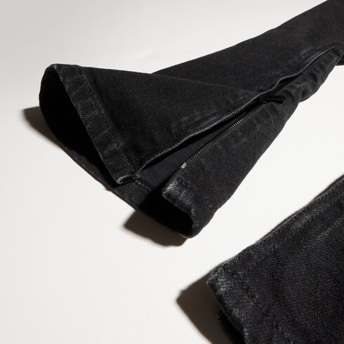 Pantalones ajustados de denim de algodón elástico