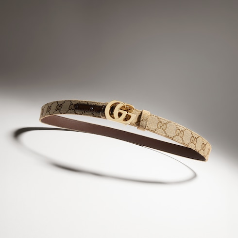 Reversible belt with Double G buckle