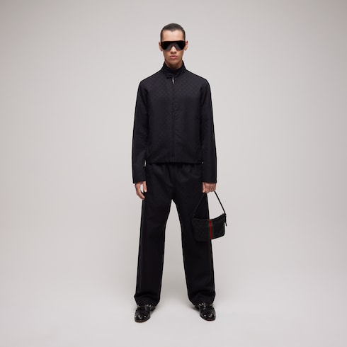 Pantalon décontracté en toile de coton GG