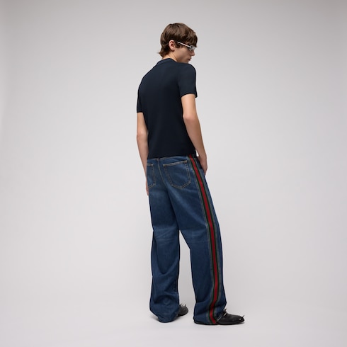 Poloshirt aus technischem Strickstoff mit Stickerei