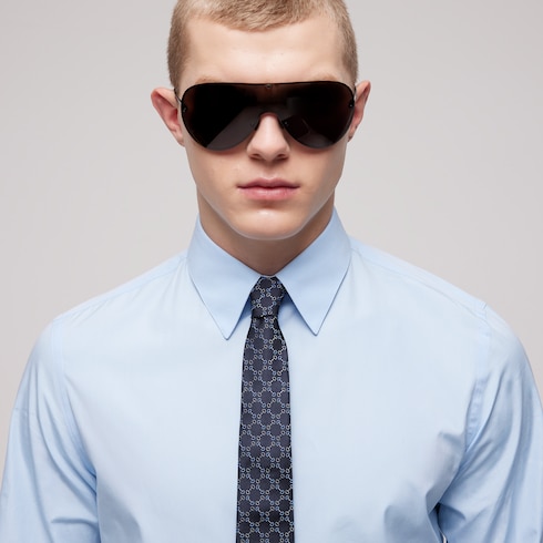 Cravatta in seta jacquard con Morsetto
