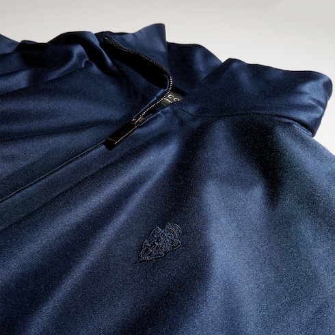 Glänzendes Stretch Seide langes Kleid