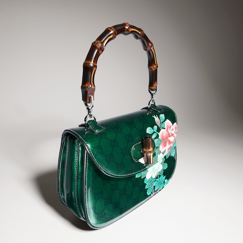 Gucci x Ando Cloisonné Bamboo 1947 small bag