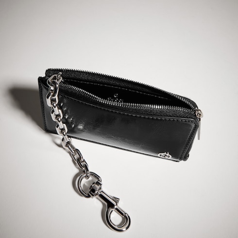 Zip card case with Interlocking G