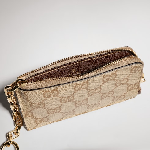 Funda de llaves con cremallera Gucci Essence Classic