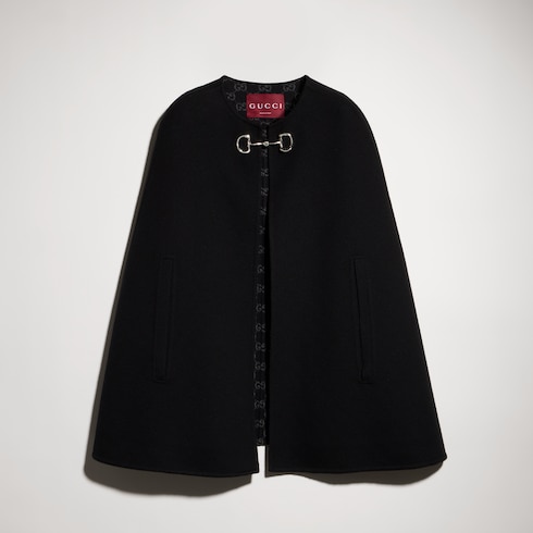 Cape aus Wolle und Seide mit Horsebit