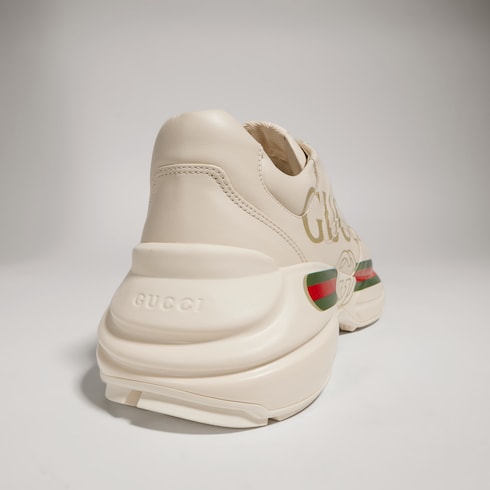 Rhyton系列男士Gucci标识皮革运动鞋