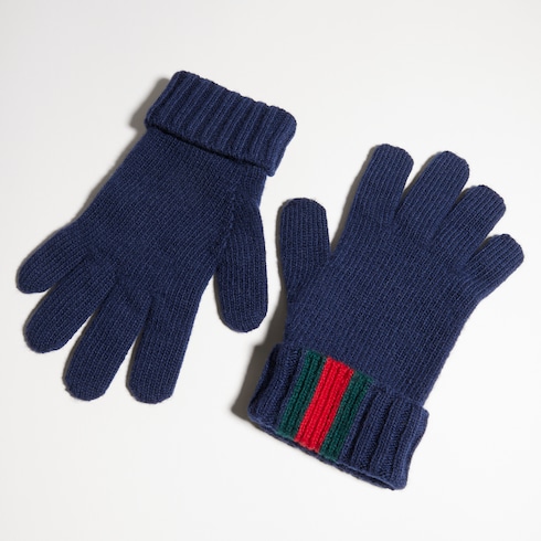 Kinderhandschuhe aus Wolle mit Web