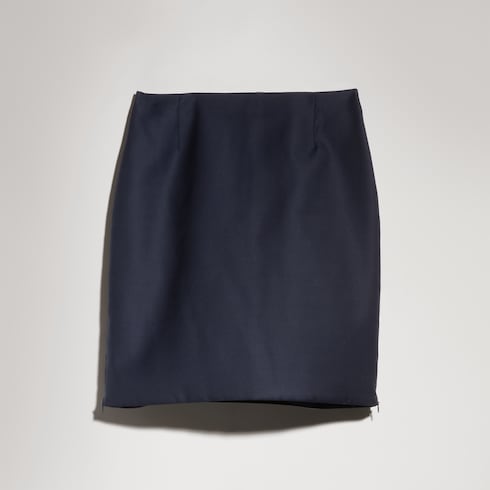 Mini-jupe en laine légère