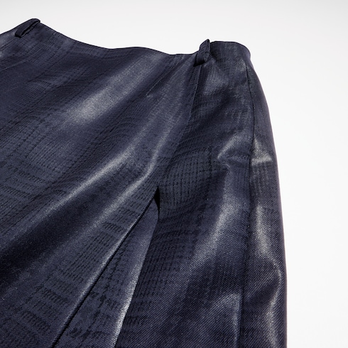 Prince of Wales chintzed wool mini skirt