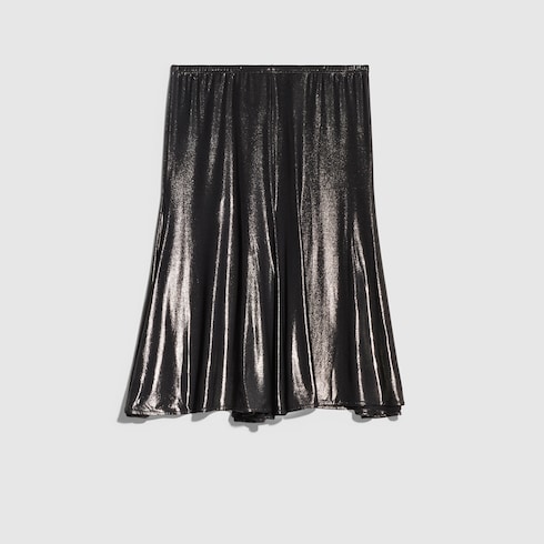 Fluid jersey midi skirt