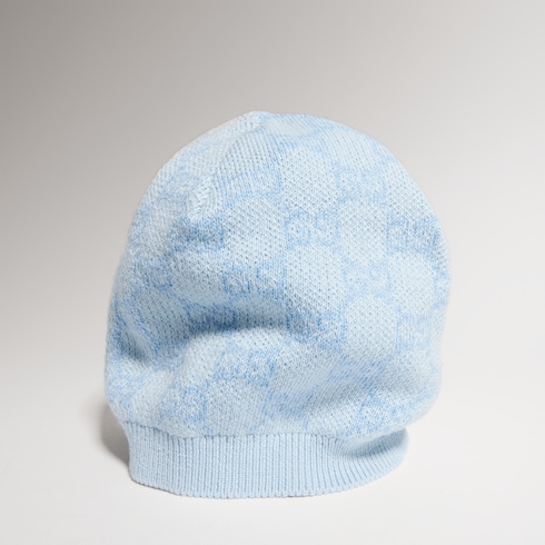 Bonnet pour bébé en mélange de laine et coton GG