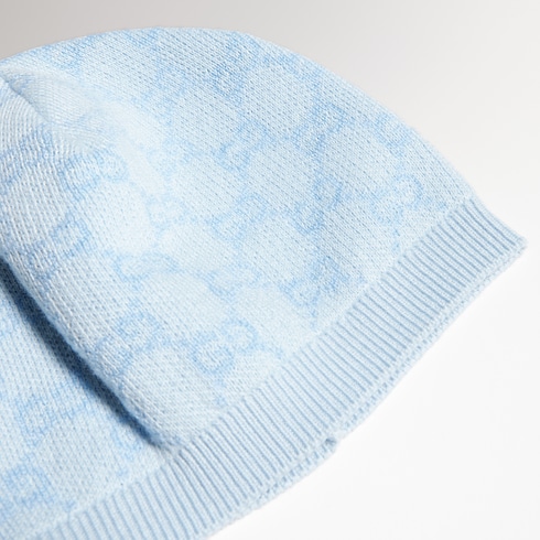 Bonnet pour bébé en mélange de laine et coton GG