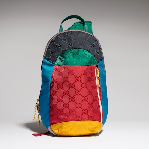 Sac à dos pour enfant en nylon à motif GG