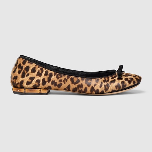 GUCCI バンブー付き ウィメンズ バレエシューズ