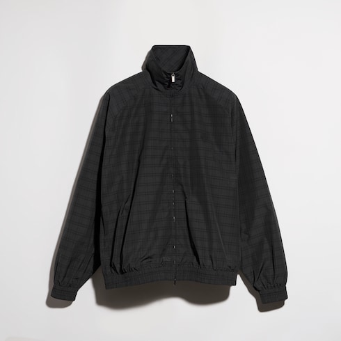 Jacke aus Prince of Wales Nylon mit Reißverschluss