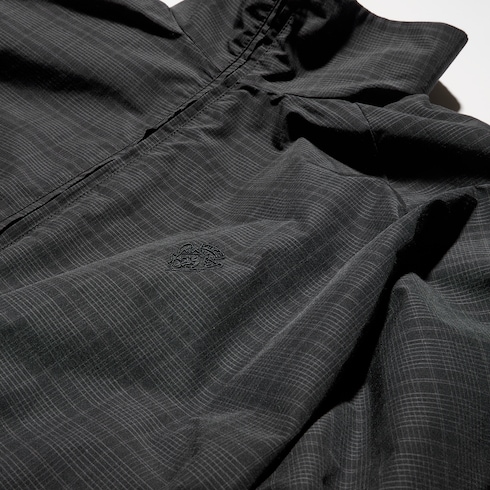 Giacca con zip in nylon Principe di Galles
