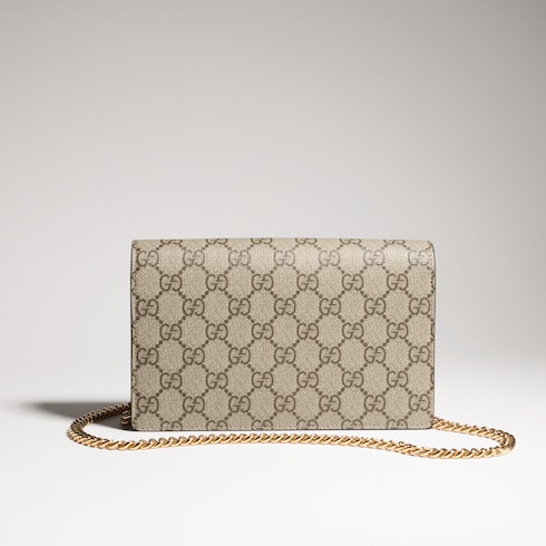 Bi-colour GG Marmont wallet on chain