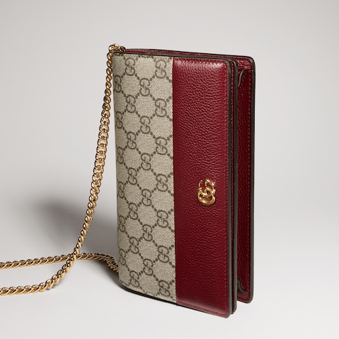 Bi-colour GG Marmont wallet on chain