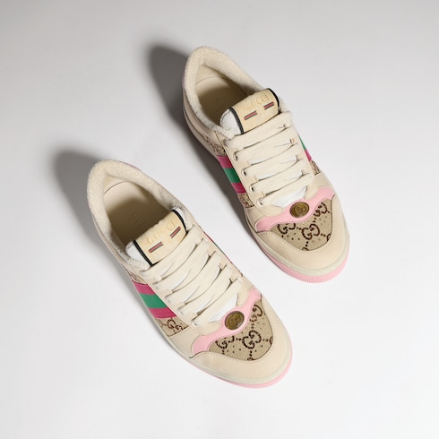Sneaker Screener donna con cristalli GG