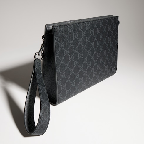 Pochette moyen format à finitions grises