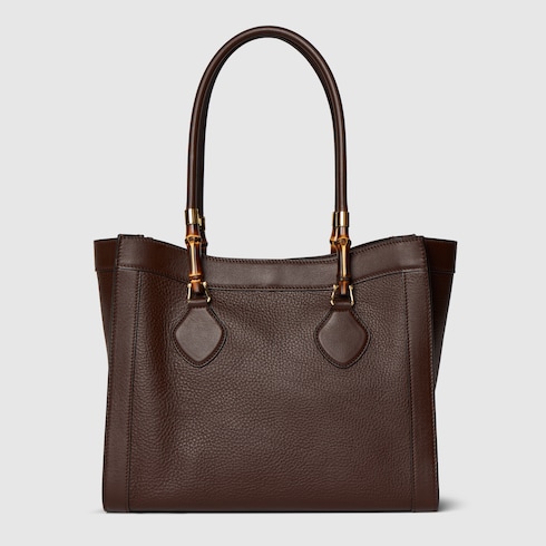バンブー トート ミディアムバッグ ・ダークブラウン レザー | GUCCI公式