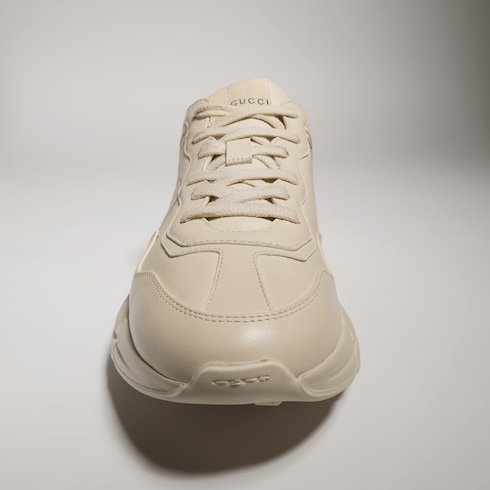 Rhyton Damensneaker aus Leder mit Gucci Logo