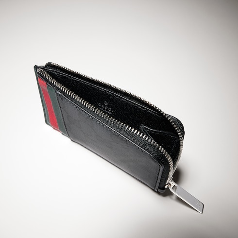Porte-cartes long avec fentes Web