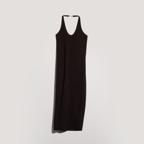 Viscose crêpe jersey dress with Horsebit