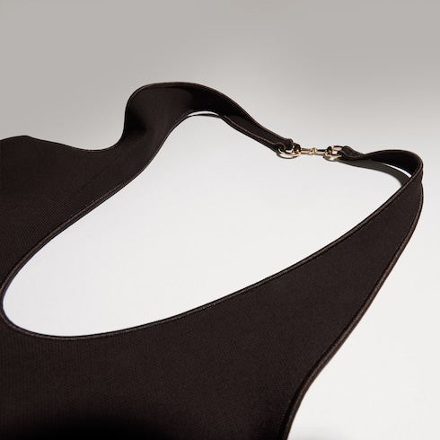 Viscose crêpe jersey dress with Horsebit