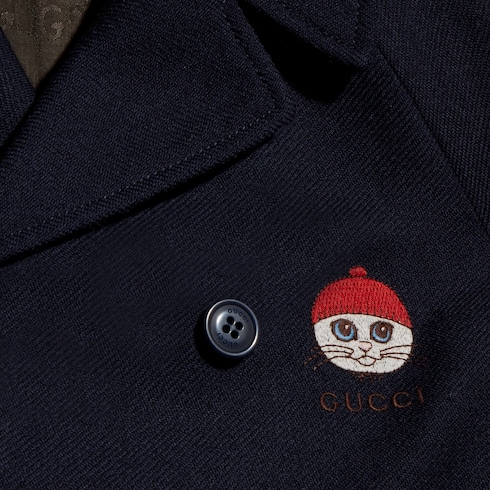 Children's wool coat with embroidery