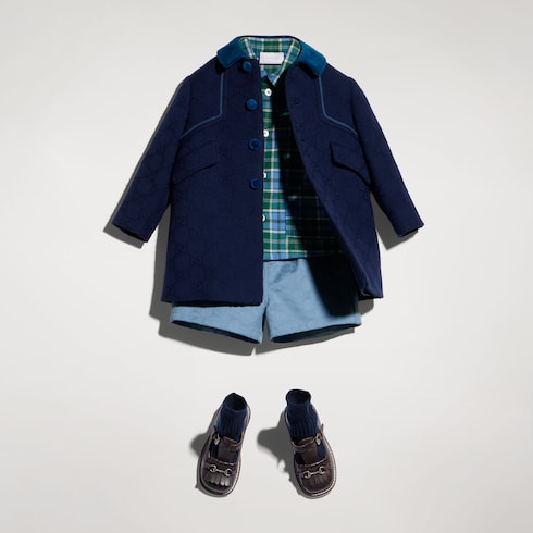Cappotto neonato in lana GG