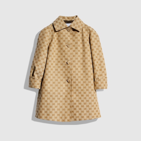 チルドレンズ〕GGキャンバス コート ・サンド＆ブラウン | GUCCI公式